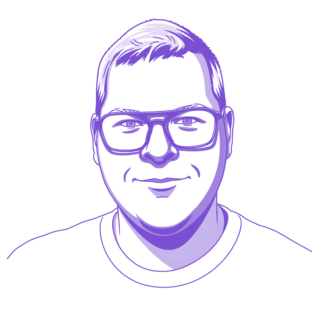 Ronald Lokers, line-art portrait