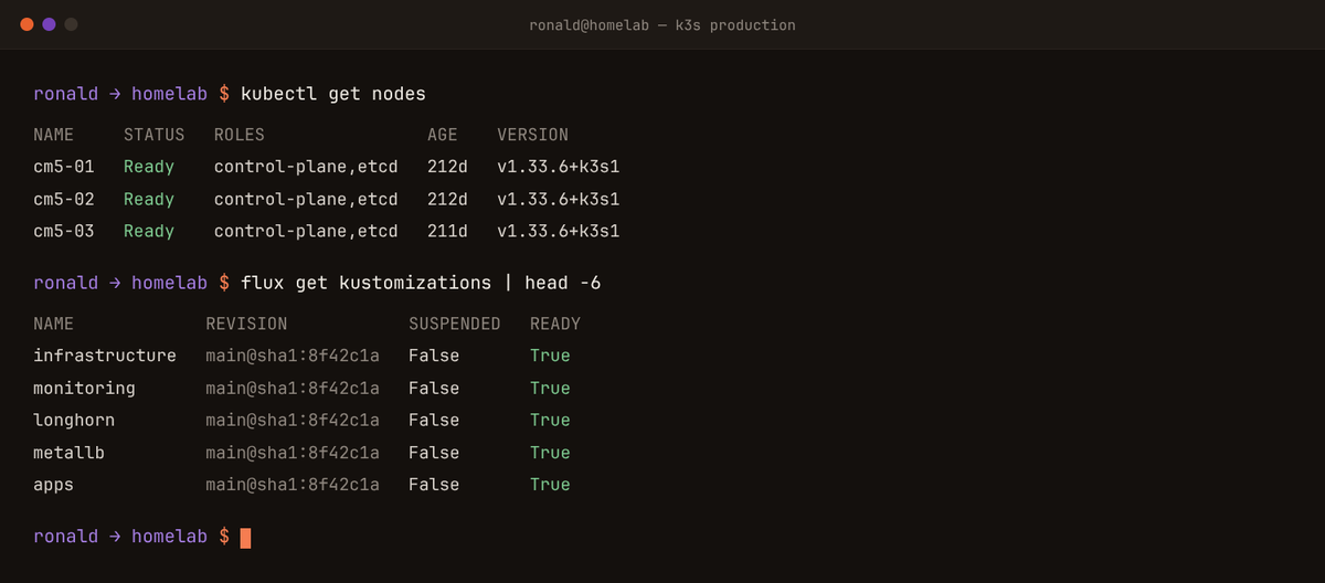 homelab screenshot